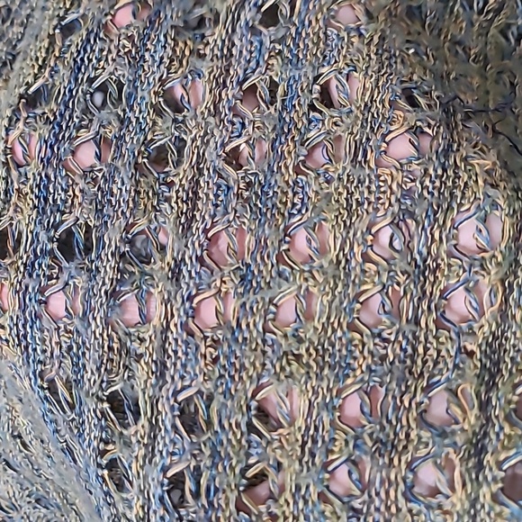 Sarah Spencer Green, Blue & Mustard Gold Knit Sweater size 2X - Picture 4 of 7